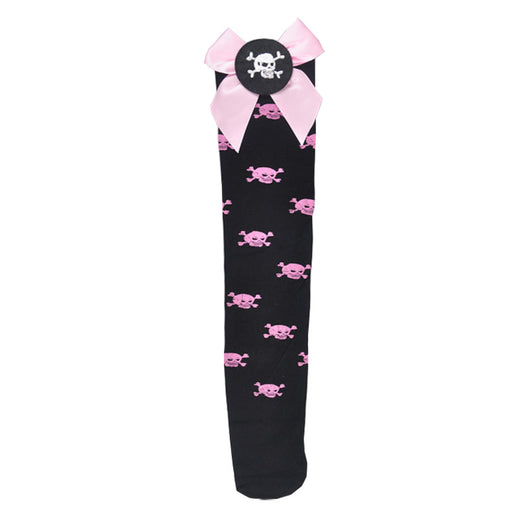 Calcetines Lolita Infantiles con Moño Harajuku Negro y Rosa Estilo Punk JK - Image 2