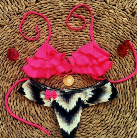 Bikini Brasileño Sexy Dividido - Traje de Baño Moderno y Atrevido