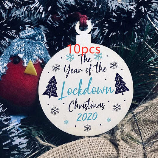 Adornos Navideños de Madera - Decoraciones Colgantes Redondas para Árbol - Image 13