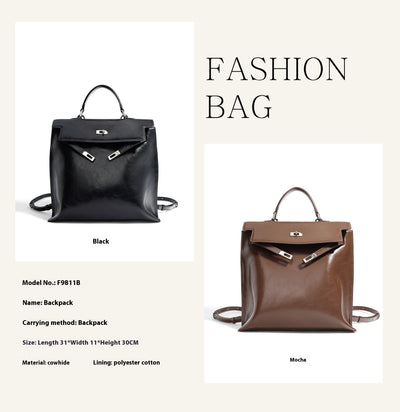 Bolso de Cuero Premium Doble Asa Grande con Capacidad Máxima - Image 14