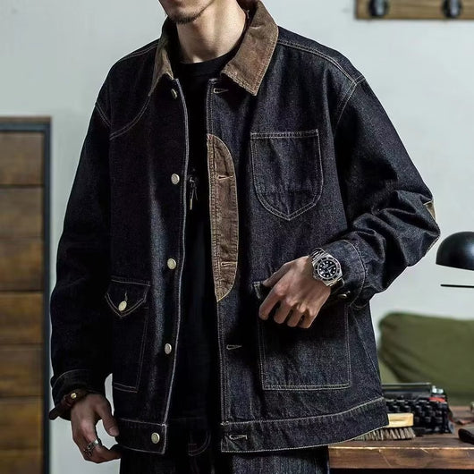 Chaqueta Safari Denim Vintage Lavado - Estilo Tough Guy para Hombre - Image 4