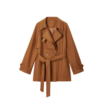 Abrigo Gabardina Asimétrica Suelta Casual Midi para Mujer - Image 6