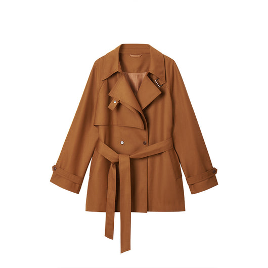 Abrigo Gabardina Asimétrica Suelta Casual Midi para Mujer - Image 6