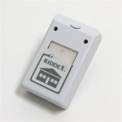 White electronic mouse repeller with a European standard two-pin plug, designed for wall outlet use. - Image 3