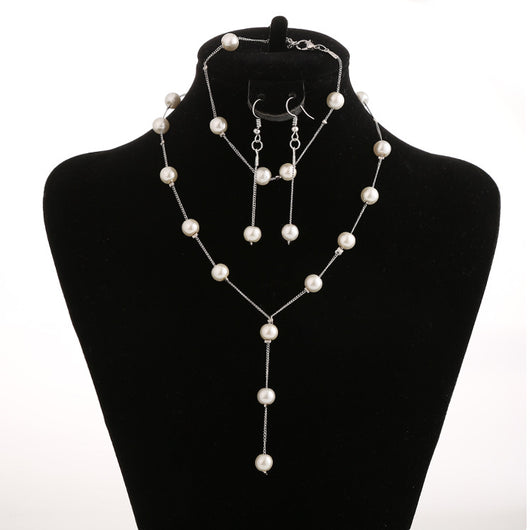 Conjunto de Joyería Perla Elegante: Collar, Aretes y Pulsera - Image 6