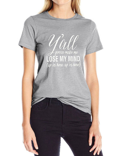 Camiseta Estampada LOSE MY MIND con Letras Audaces - Image 2