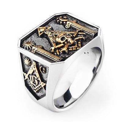 Anillo y Pulsera de Acero Titanio Estilo Punk Calavera Europeo Americano - Image 3