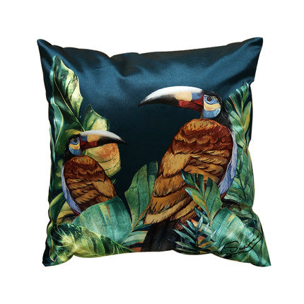 Funda de Cojín con Estampado de Pájaros de Selva Tropical y Hojas Verdes Moderno - Image 23