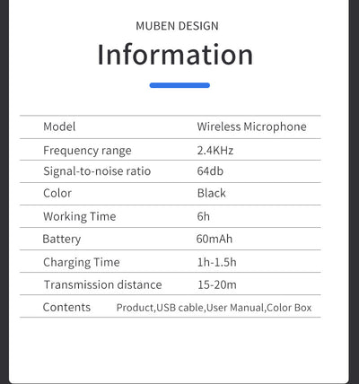 Micrófono Solapa con Cancelación de Ruido 2.4G Dual - Image 22