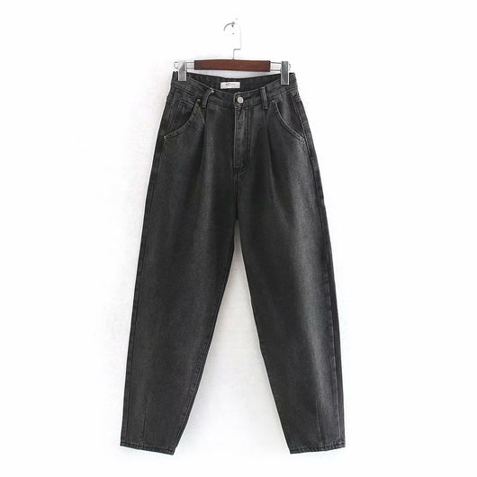 Jeans Sueltos Plisados Estilo Europeo y Americano - Image 6