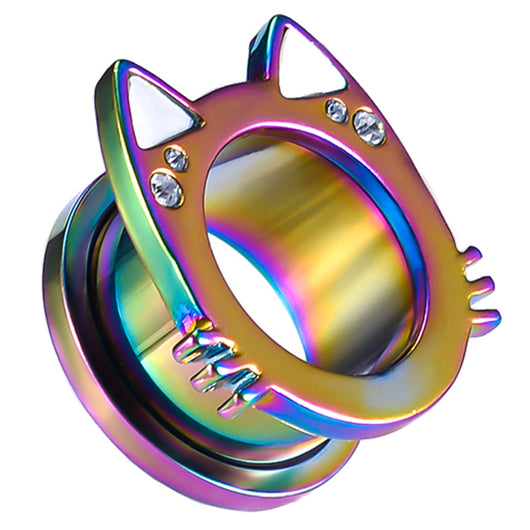 Aretes de Gato Plata con Concha Blanca - Titanio Hipoalergénico - Image 12