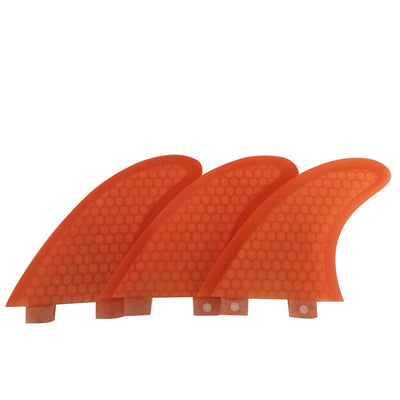 Aleta de Tabla de Surf Fibra de Vidrio Honeycomb Verde Naranja - Thruster FCS Future G5 - Image 11