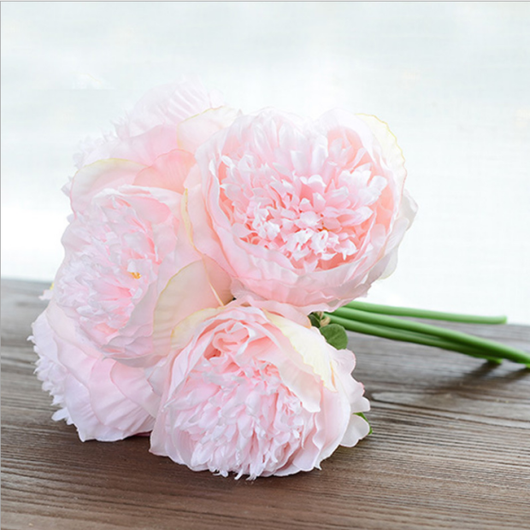Figuritas de Novios con Flores de Peonía Artificial - Decoración de Boda - Image 13