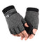 Guantes sin dedo para hombre y mujer sin forro de terciopelo para otoño e invierno