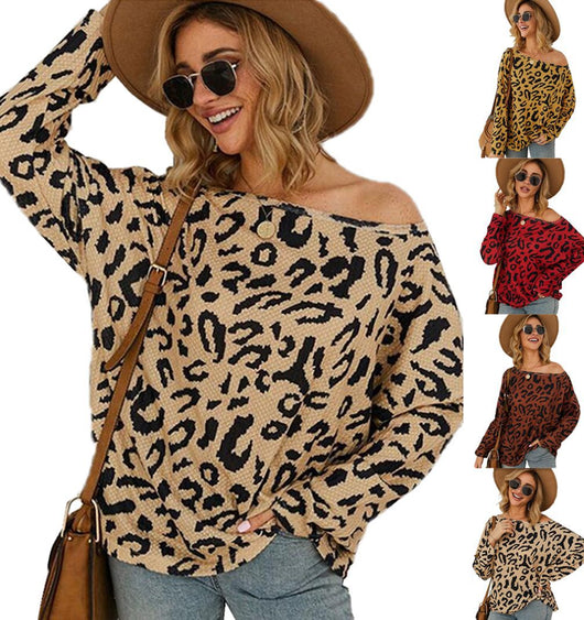 Blusa Leopardo Hombro Descubierto