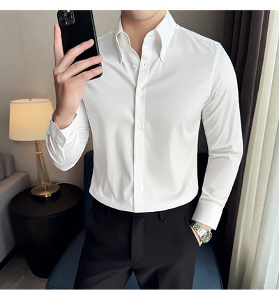 Camisa Manga Larga Talla Grande sin Planchado - Comodidad Profesional - Image 16