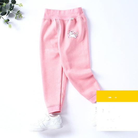 Leggings Infantiles de Color Liso con Forro de Terciopelo - Image 14
