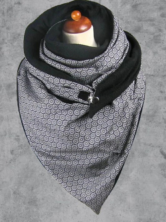 Bufanda Térmica Estampada de Felpa para Invierno