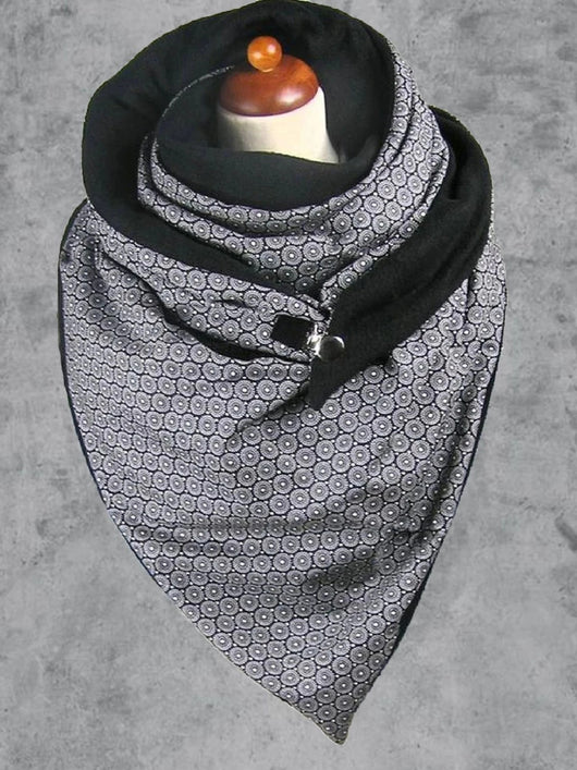 Bufanda Térmica Estampada de Felpa para Invierno