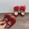Zapatillas Princesa para Niñas con Moño y Cierre Velcro