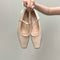 Zapatillas de Ballet Profesionales con Punta Cuadrada y Suela Plana de Satén