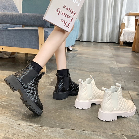 Botas Martin Mujer Estilo Británico Primavera Otoño