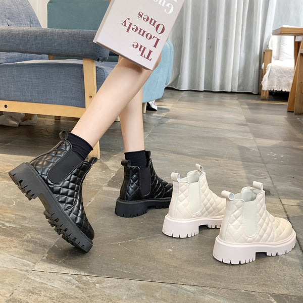 Botas Martin Mujer Estilo Británico Primavera Otoño