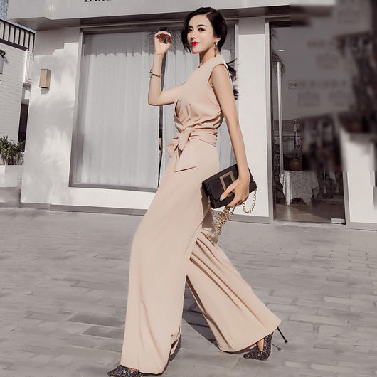 Jumpsuit Elegante con Escote en V y Moño - Image 32