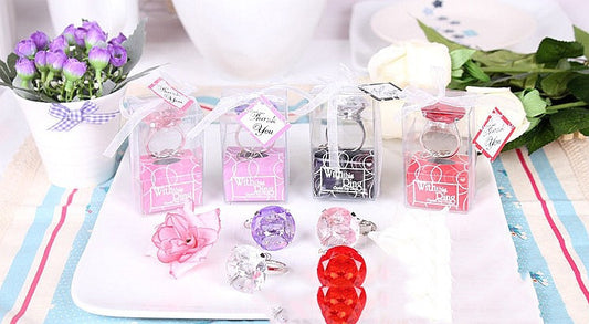 Llavero Colgante de Cristal con Anillo de Diamante - Regalo Perfecto para Bodas y San Valentín - Image 2