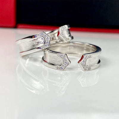 Anillo de Pareja con Letra C - Diseño Minimalista para Hombre y Mujer - Image 10