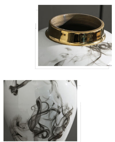 Maceta Decorativa de Cerámica con Pintura Artística para Sala - Image 7