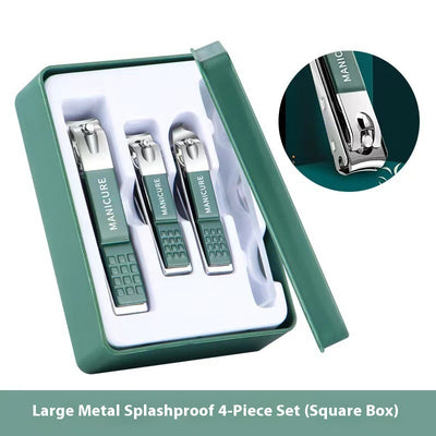 Kit de Cortaúñas Verde Oscuro Anti-salpicaduras con 4 Piezas - Image 7