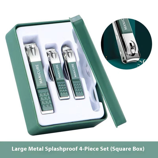 Kit de Cortaúñas Verde Oscuro Anti-salpicaduras con 4 Piezas - Image 7