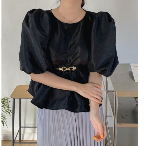 Blusa Retro Rejuvenecedora para Mujer Talla Pequeña - Image 2