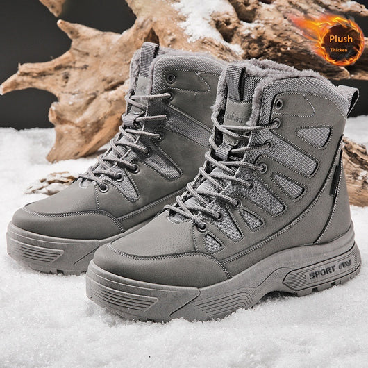 Botas Cálidas Acolchadas de Algodón con Forro Polar para Hombre - Image 4