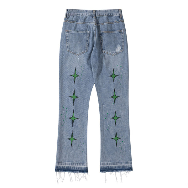 Pantalones Acampanados Sueltos Estilo Urbano Europeo y Americano