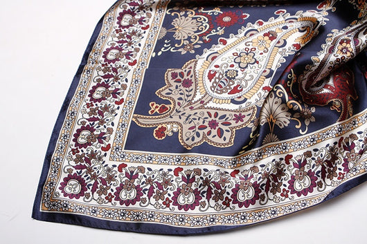 Pañuelo de Seda Artificial Cuadrado Pequeño Estilo Chino - Image 9