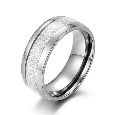 Anillo de Acero Inoxidable con Textura de Madera Negra - Image 12