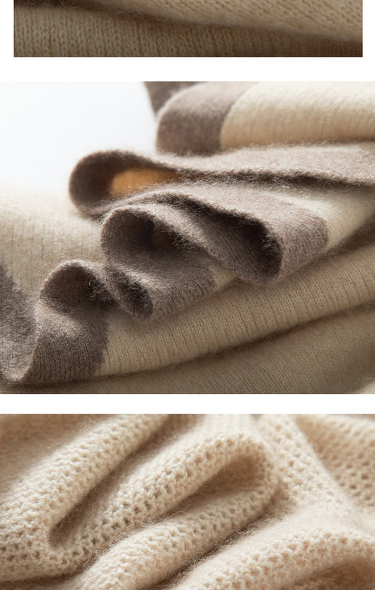 Chal Triangular de Cachemira Tejida - Image 10