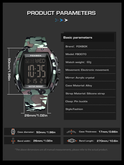 Reloj Digital Multifuncional para Hombre - Perfecto para Estudiantes - Image 9