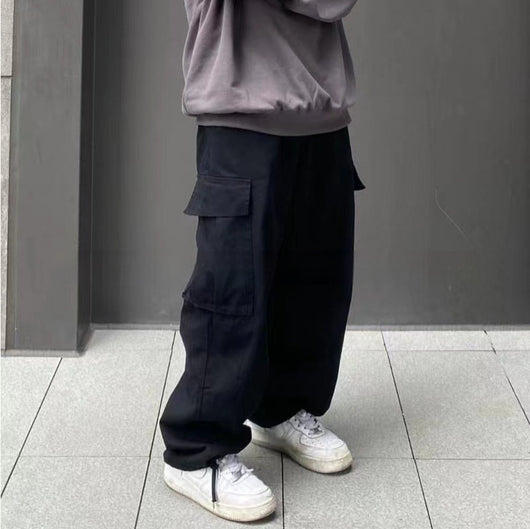 Pantalón Cargo Holgado de Pierna Recta con Múltiples Bolsillos y Cintura Ajustable - Image 13