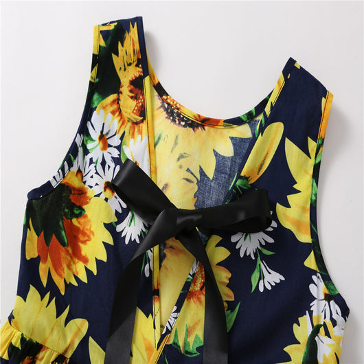 Vestido para Niñas con Estampado de Girasoles - Image 3