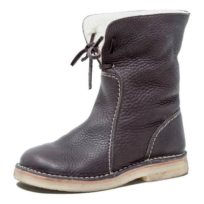 Botas de Invierno para Mujer con Forro de Felpa y Cordones - Image 9