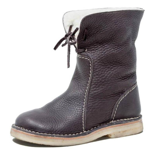 Botas de Invierno para Mujer con Forro de Felpa y Cordones - Image 9