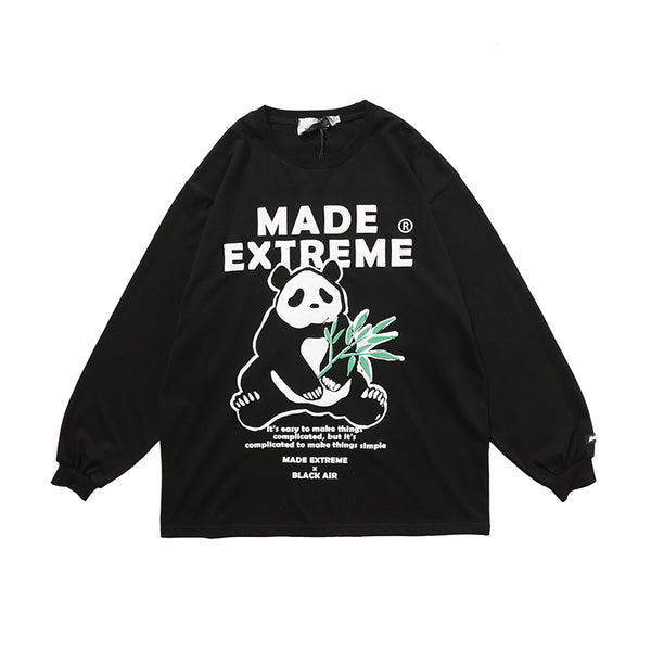Sudadera Oversize con Estampado Panda - Mangas Largas