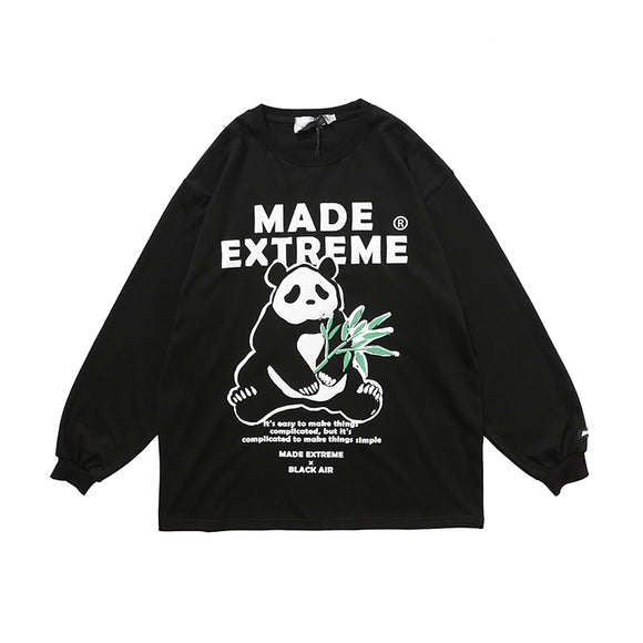 Sudadera Oversize con Estampado Panda - Mangas Largas