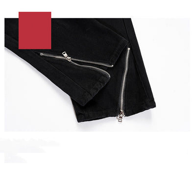Pantalones Rectos Unisex de Pierna Ancha con Detalles Decorativos - Image 16