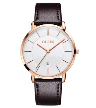 Reloj de Hombre con Calendario y Correa de Cuero Resistente al Agua - Image 5