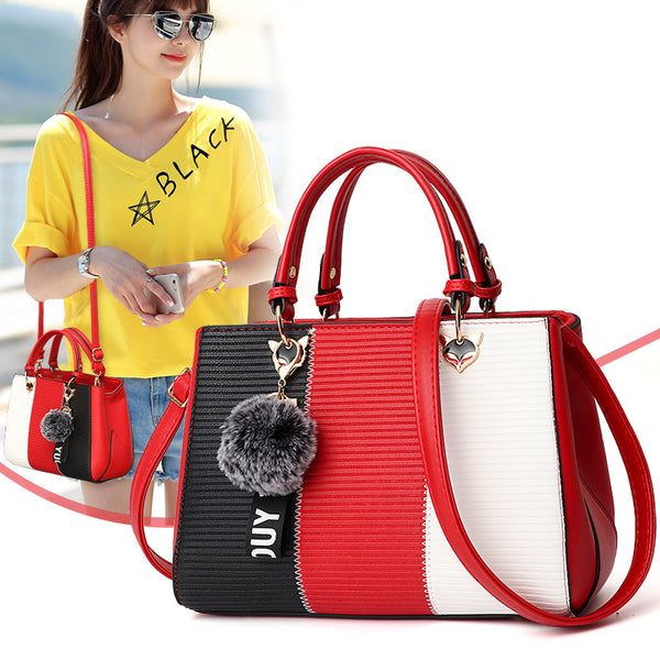 Bolsa Mensajero de Rayas Contraste Estilo Coreano