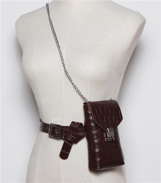 Bolso Cinturón de Cuero PU Versátil con Patrón Moderno - Image 23